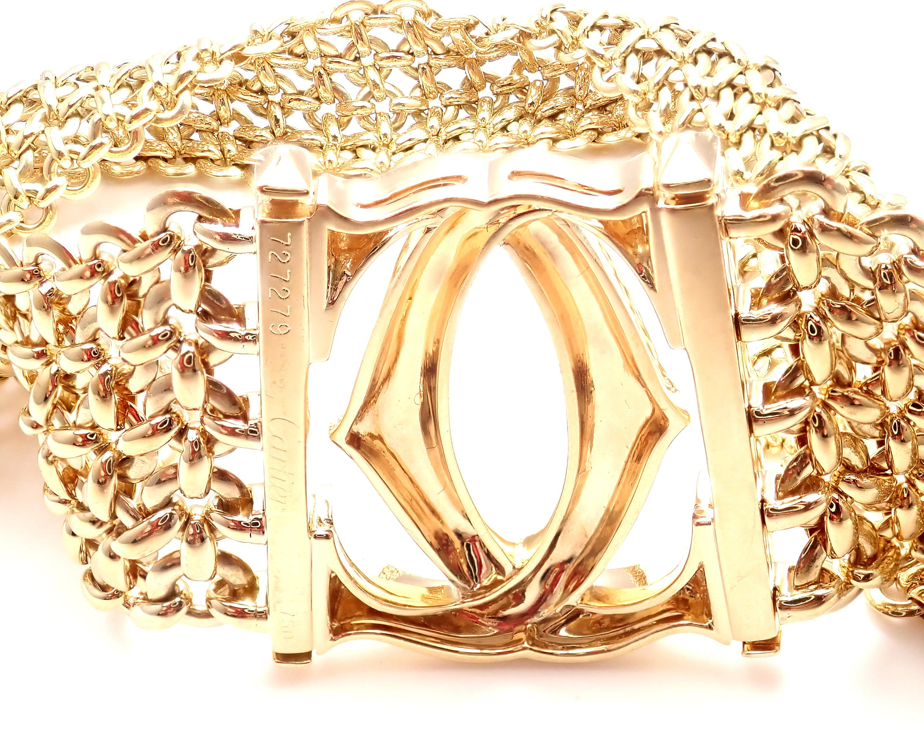 Cartier Penelope Double C Five-Row Wide Link Gold Necklace 5