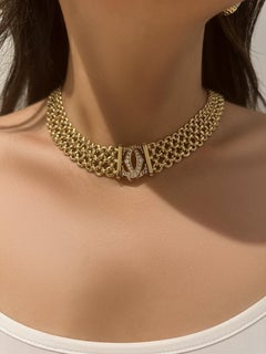 Cartier 'Penelope' 'Double C' Gold and Diamond Necklace