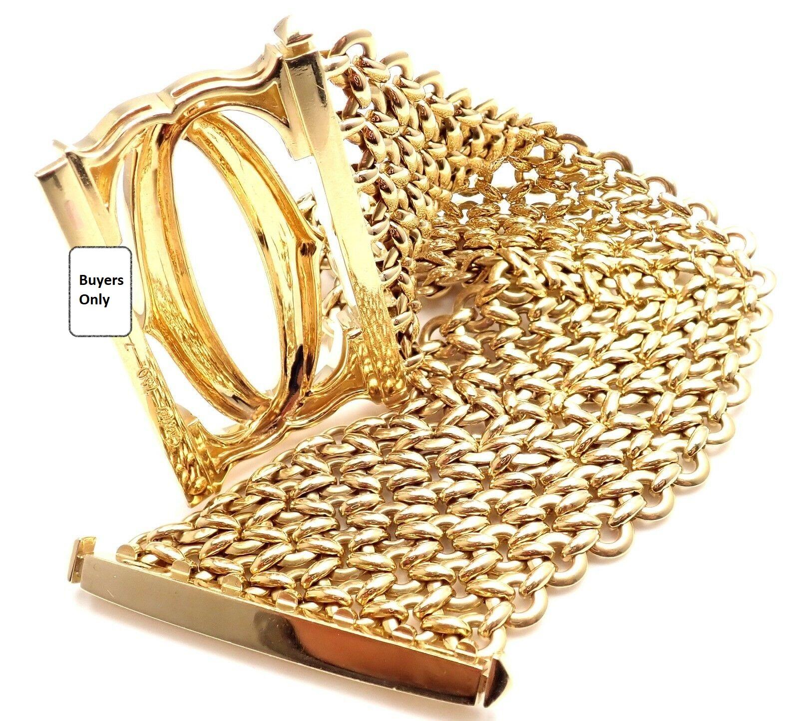 Cartier Penelope Double C Seven-Row Link Yellow Gold Bracelet 5