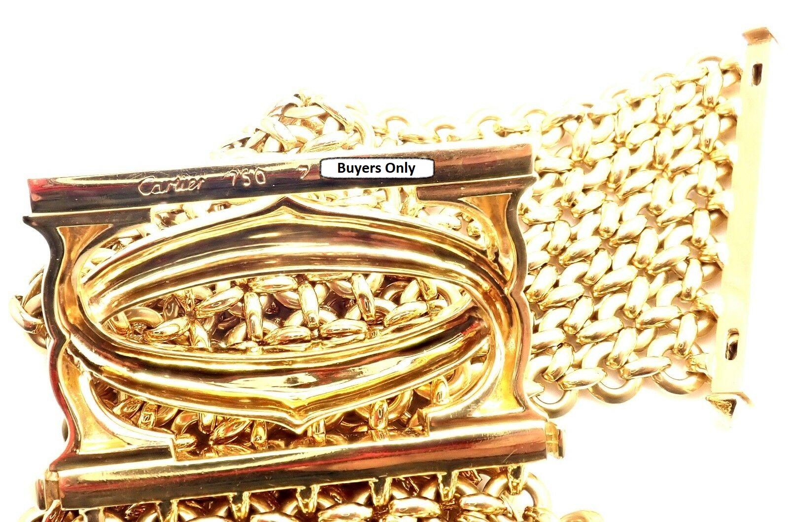 Cartier Penelope Double C Seven-Row Link Yellow Gold Bracelet 6