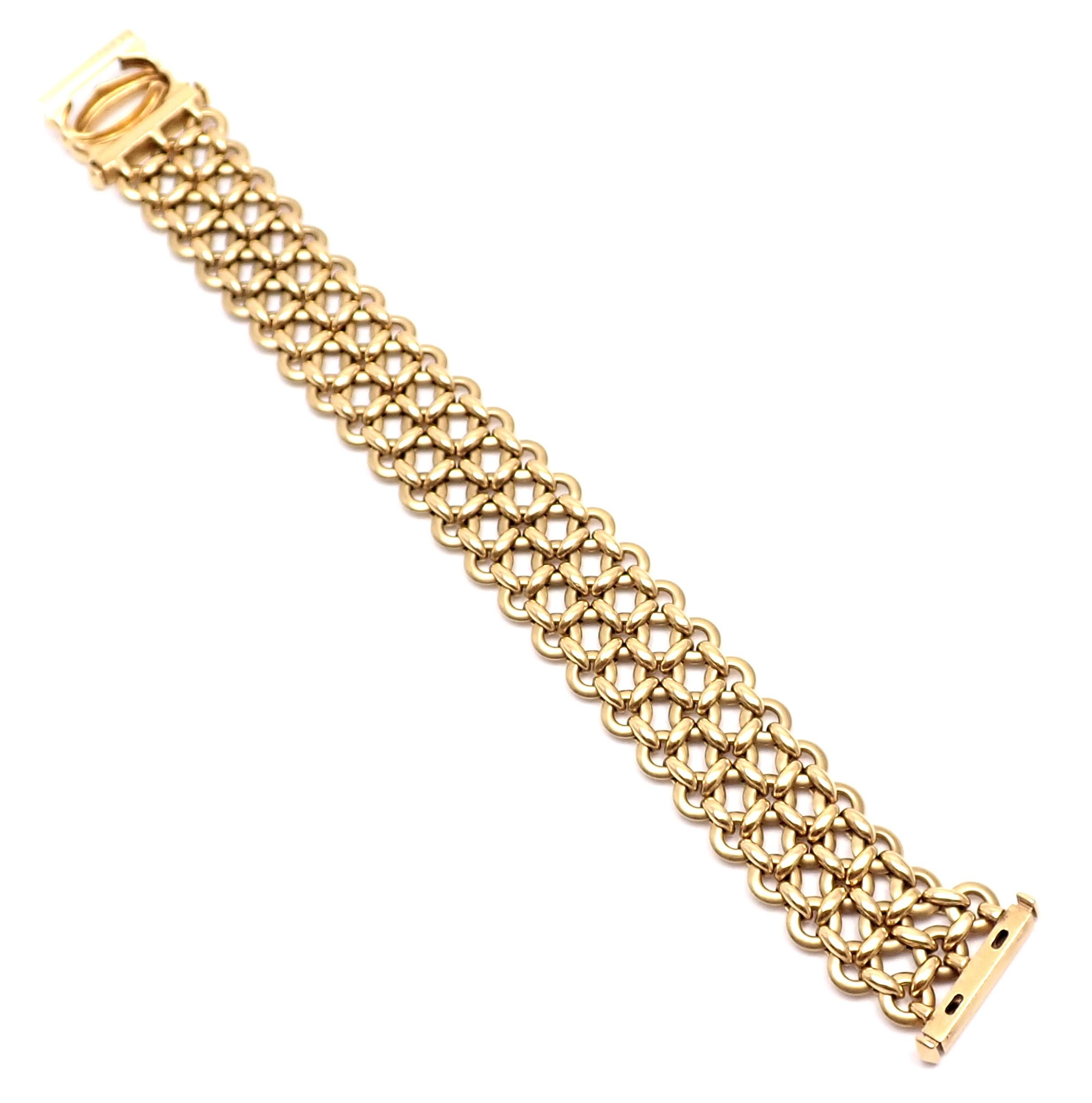 Cartier Penelope Double C Three-Row Yellow Gold Link Bracelet 1