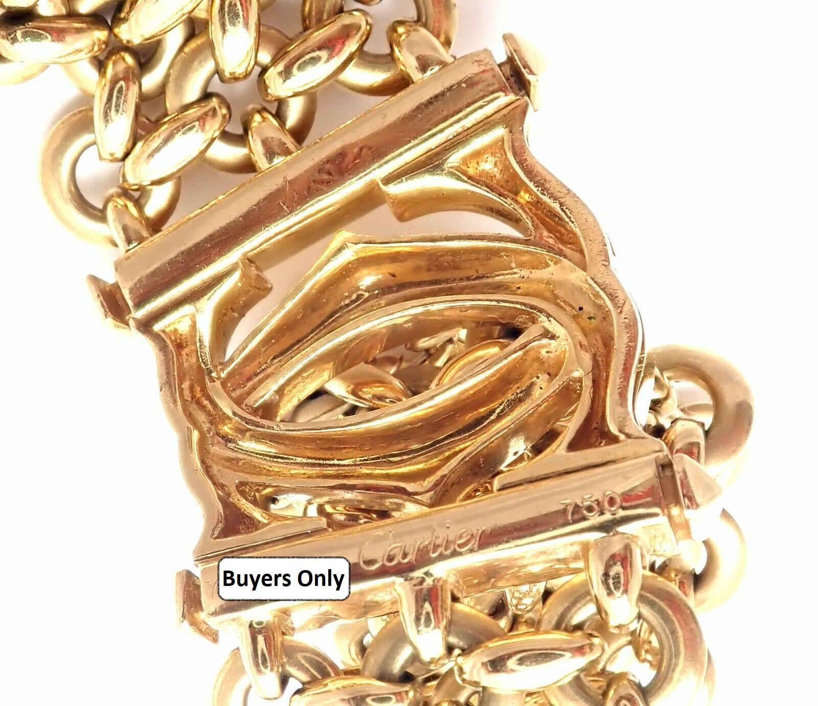 Cartier Penelope Double C Three-Row Yellow Gold Link Necklace 3