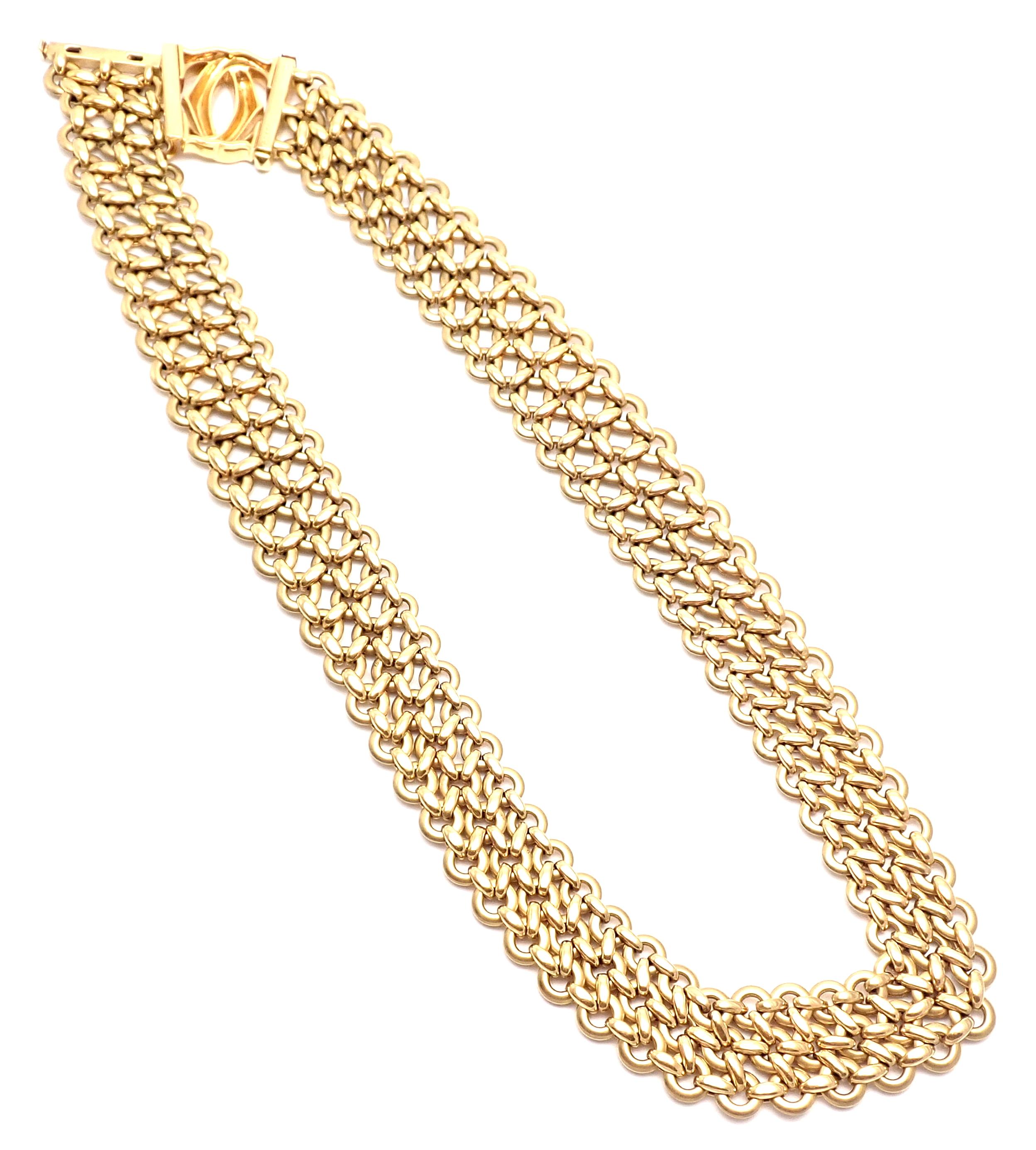 Cartier Penelope Double C Three-Row Yellow Gold Link Necklace 1