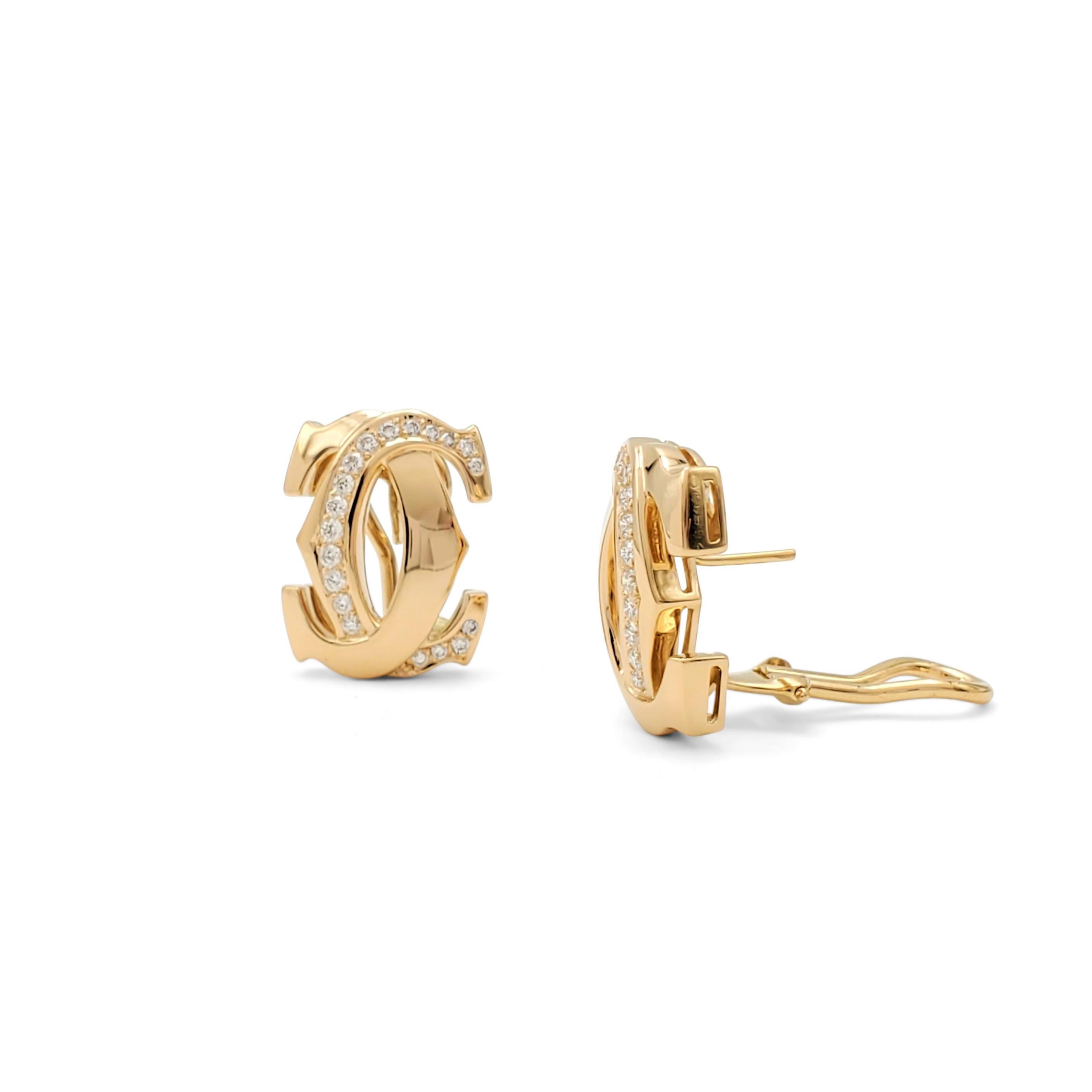 cartier double c earrings