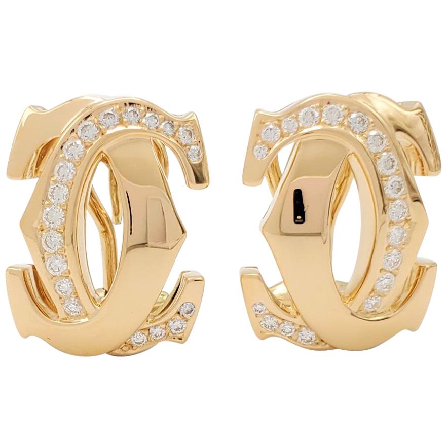 cartier double c earrings