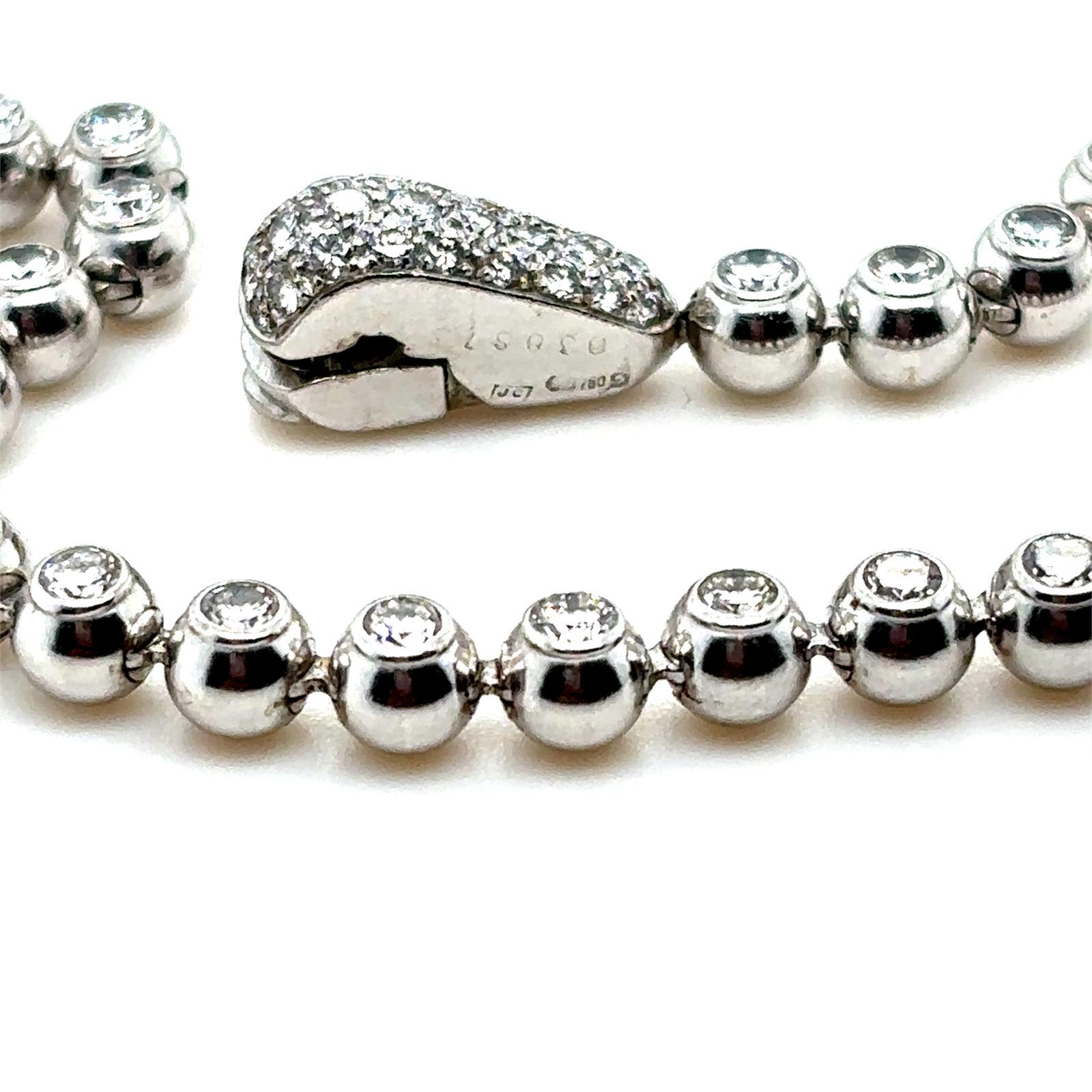 Cartier Perles de Diamants 18 Karat White Gold Diamond Necklace 5