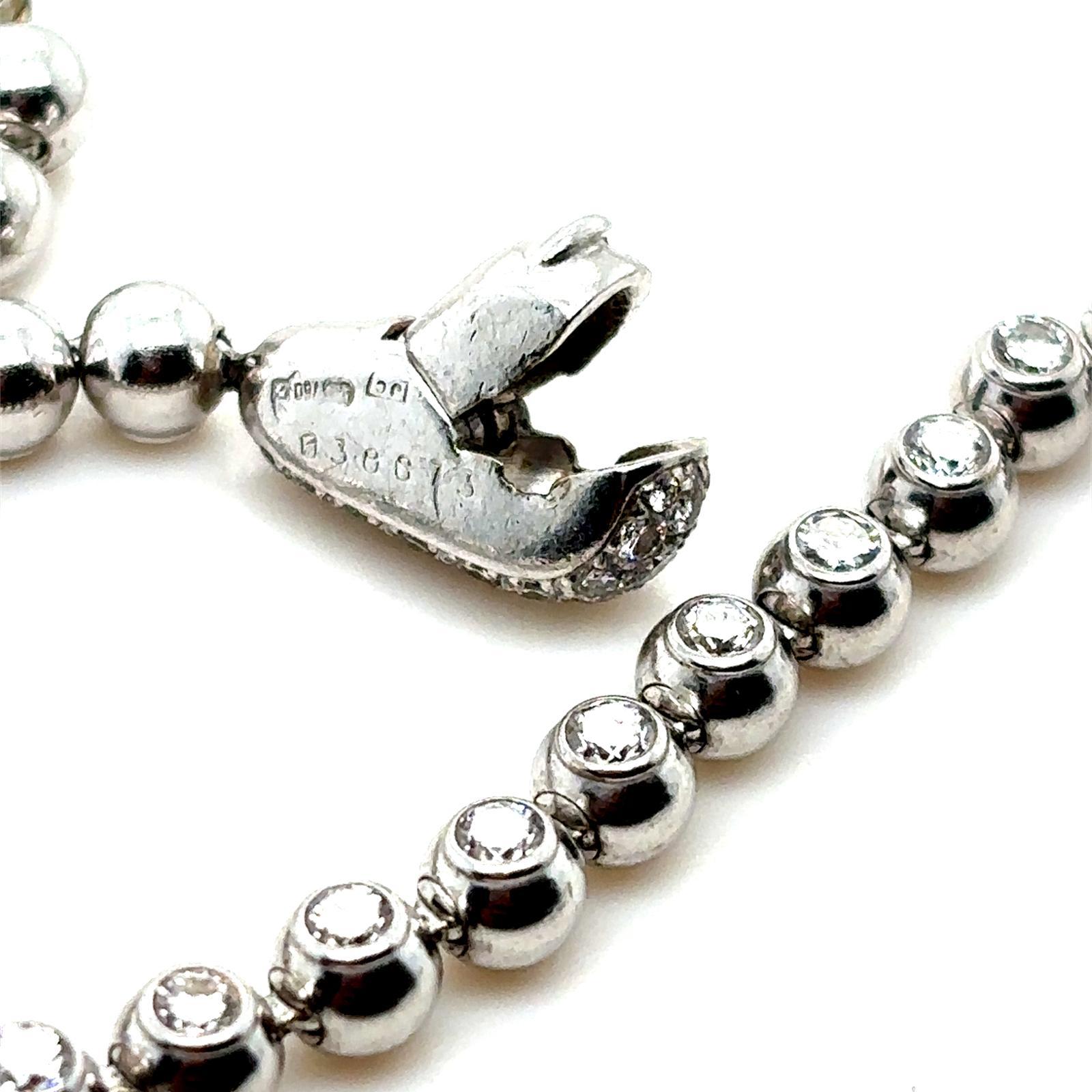 Cartier Perles de Diamants 18 Karat White Gold Diamond Necklace 3