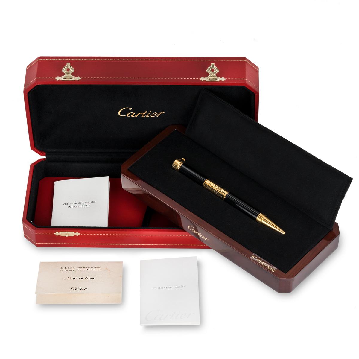 Cartier Perpetual Calendar Limited Edition Watch Pen In New Condition In London, GB