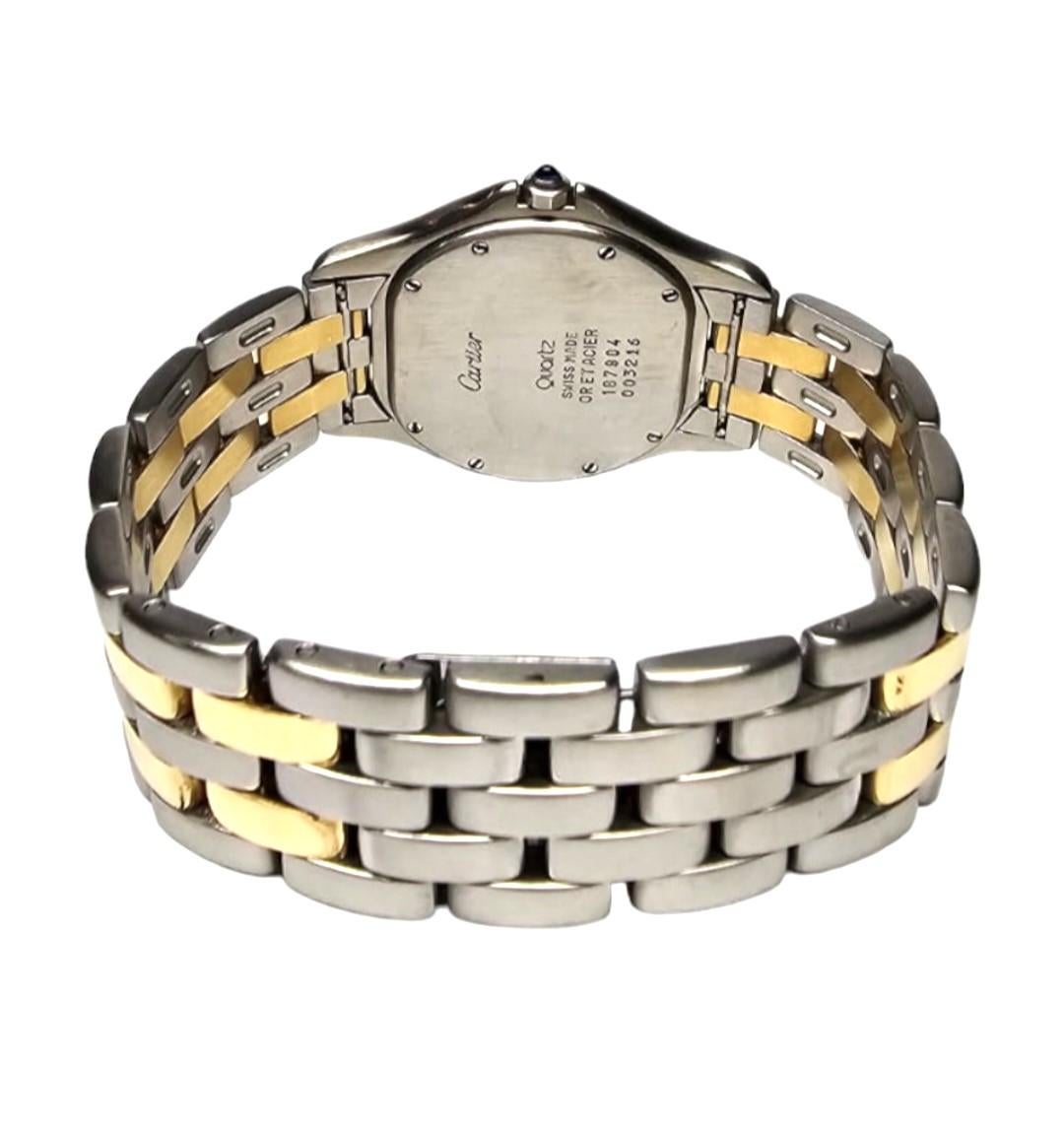 Modern Cartier Phantere 33mm cougar two-roll two tone For Sale