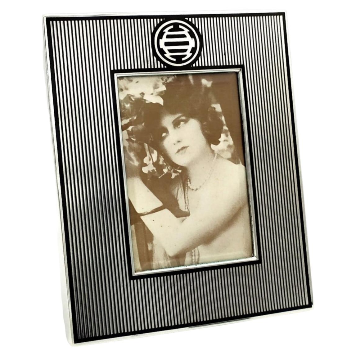 Cartier Photo Frame Chinese symbol happiness Sterling Silver made by Salimbeni