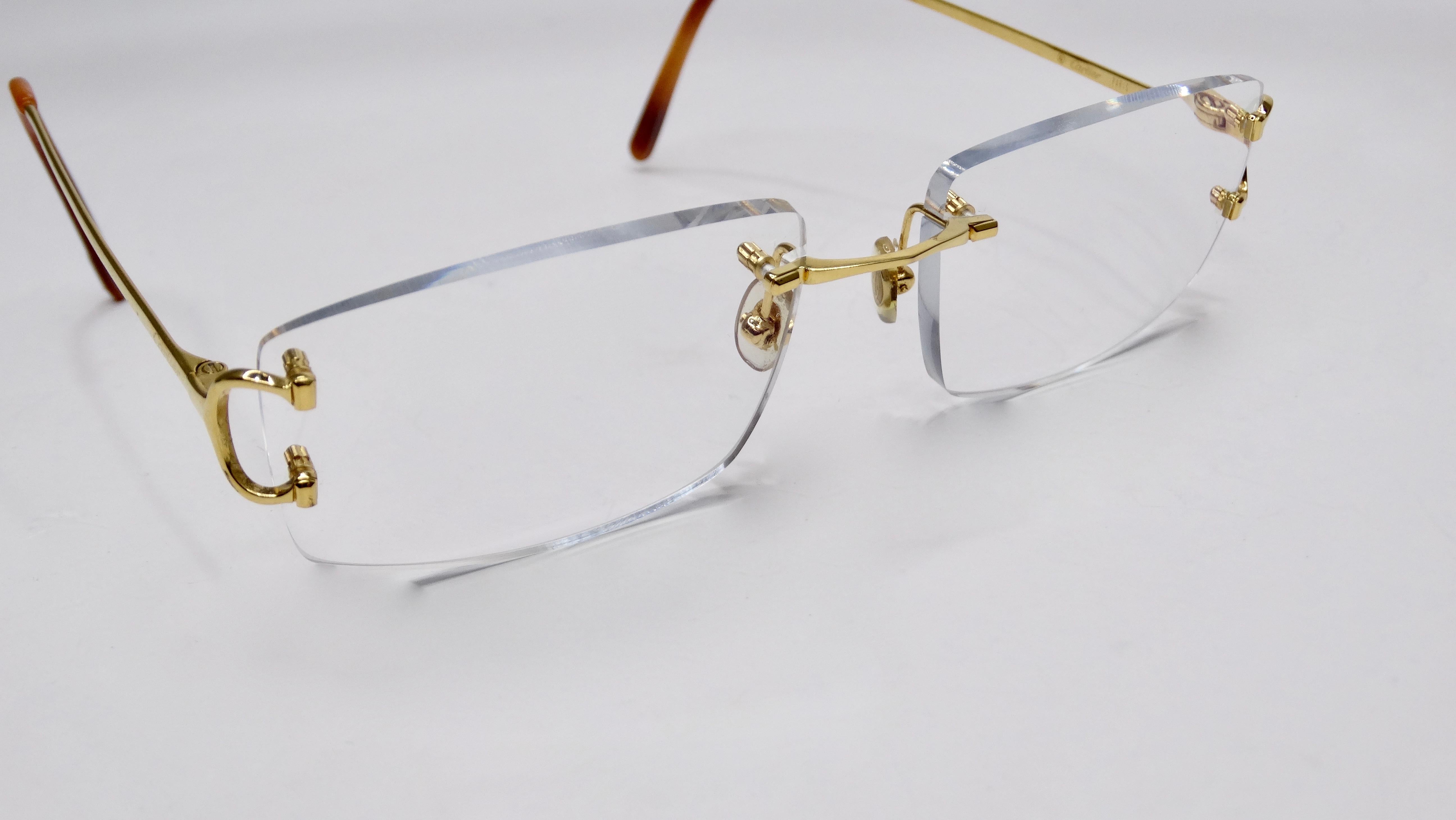 Cartier Piccadilly Rimless Glasses In Good Condition In Scottsdale, AZ