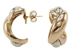 Cartier Pink and White Gold Earrings