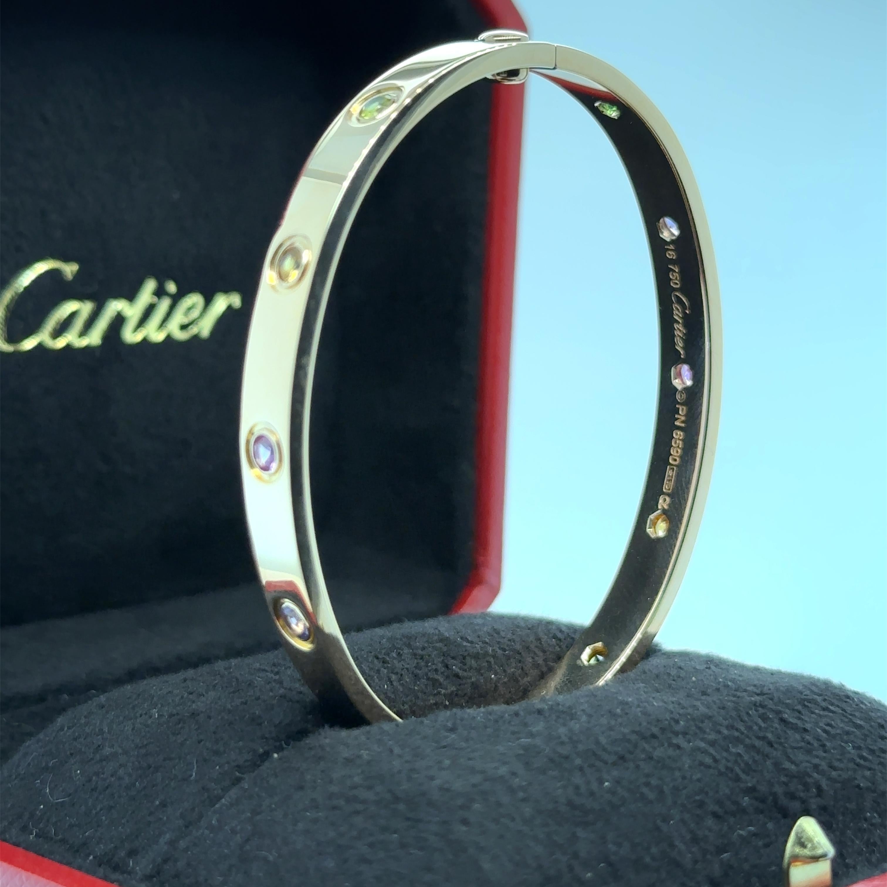 Cartier Pink Gold and Gem Set Bangle, 'Love' 1