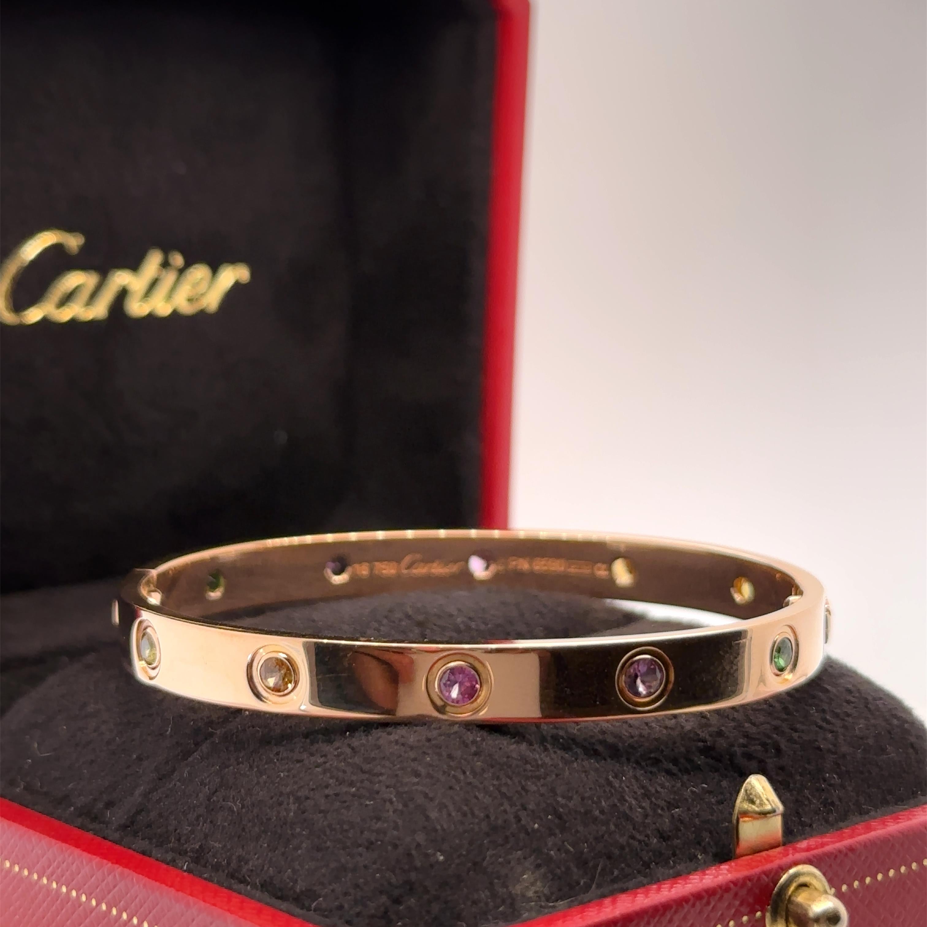 Cartier Pink Gold and Gem Set Bangle, 'Love' 2