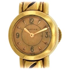 Cartier Pink Gold European Watch and Clock Co. Manual Cocktail Wristwatch