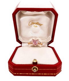 Cartier Pink Heart Diamond Dinner Engagement Ring 2.02 ct.