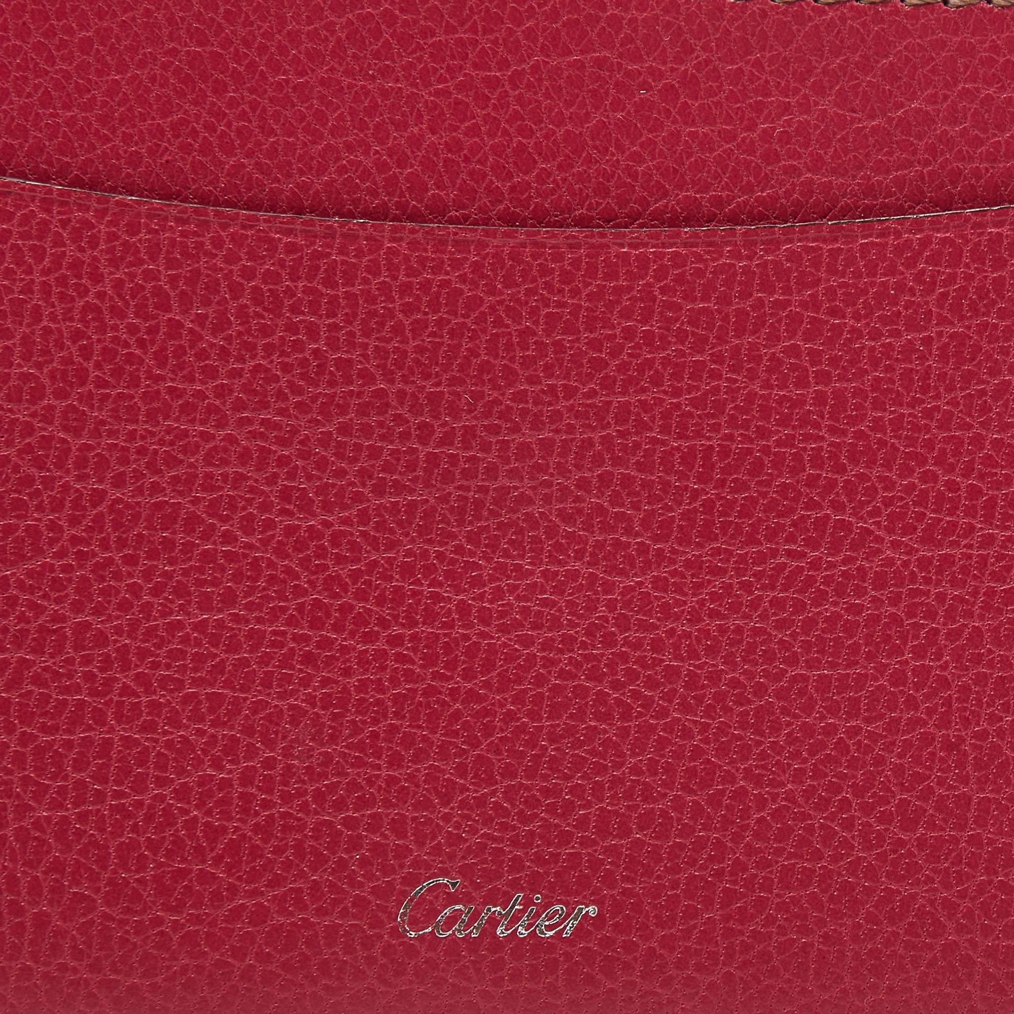 Cartier Pink Leather Les Must De Cartier Card Holder 3
