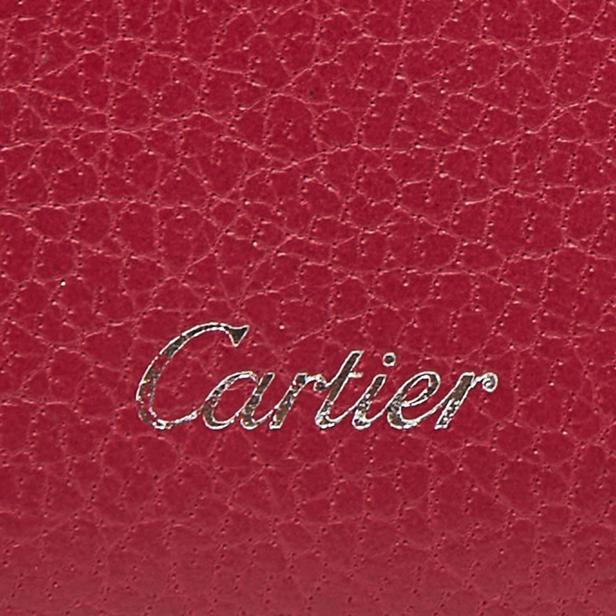 Women's Cartier Pink Leather Les Must De Cartier Card Holder