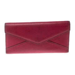 Cartier Pink Leather Les Must Envelope Trifold Wallet