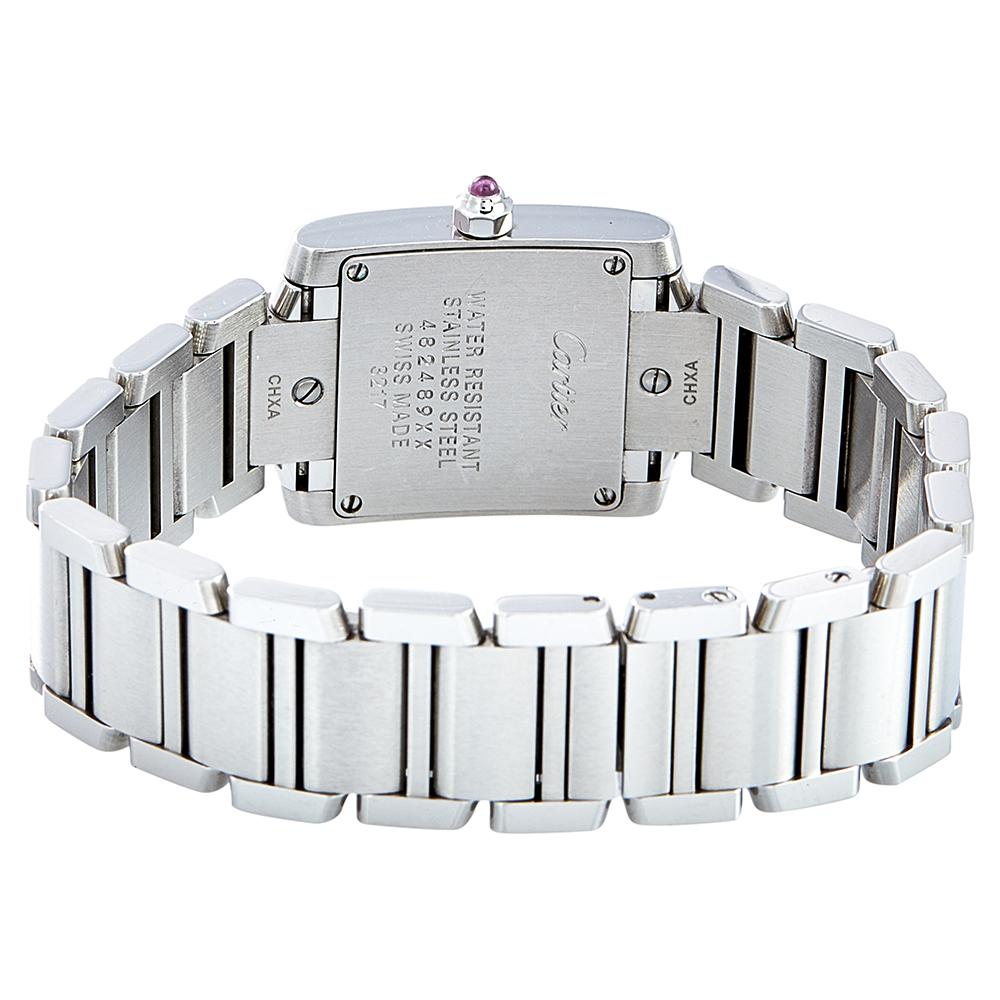 cartier tank francaise pink mother of pearl