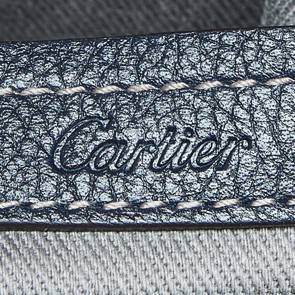Cartier Pink/Navy Blue Leather Small C De Cartier Bag 5