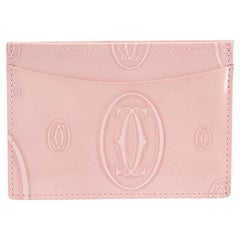 Cartier Pink Patent Leather Embossed Cardholder