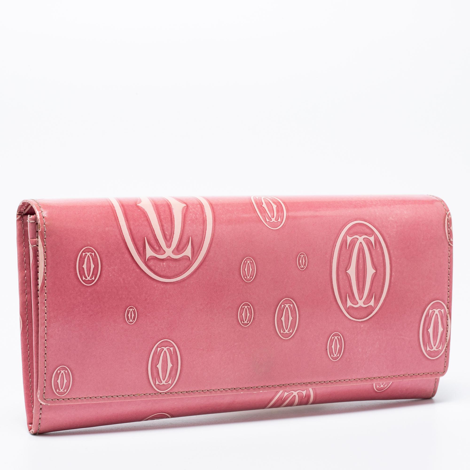 cartier wallet pink