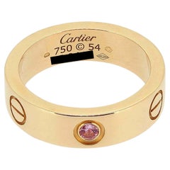 Used Cartier Pink Sapphire LOVE Ring Size N (54)