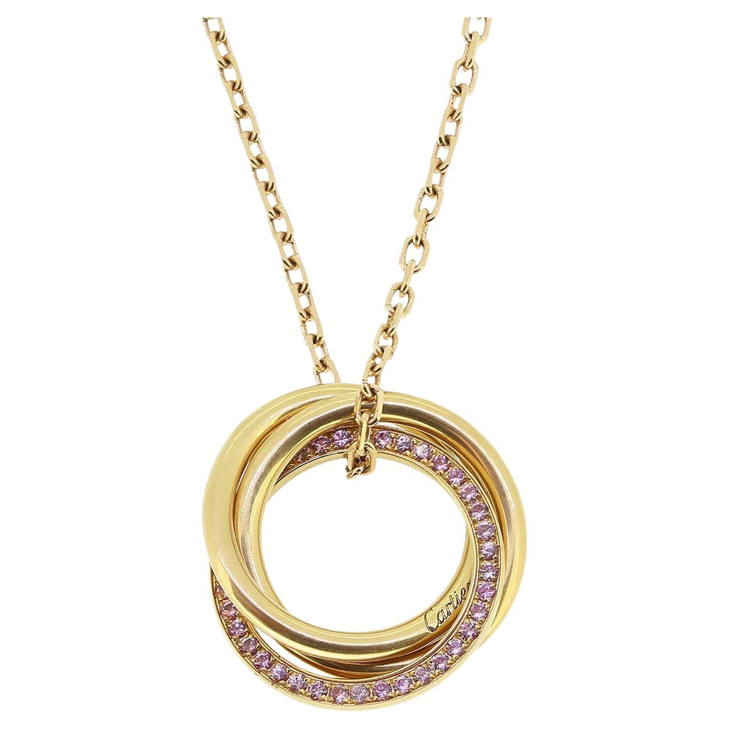 Cartier Pink Sapphire Trinity Necklace