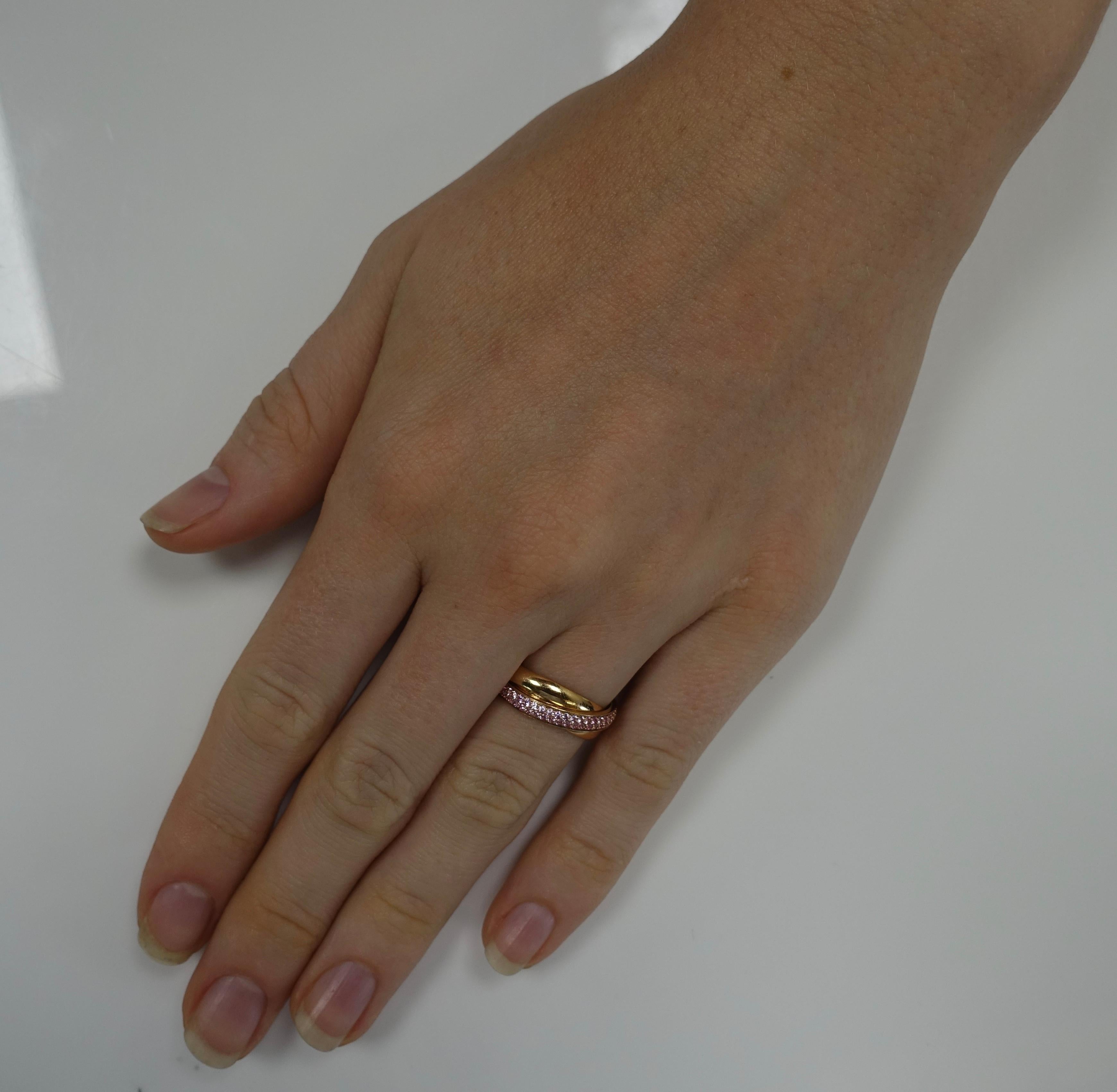 cartier trinity ring pink gold