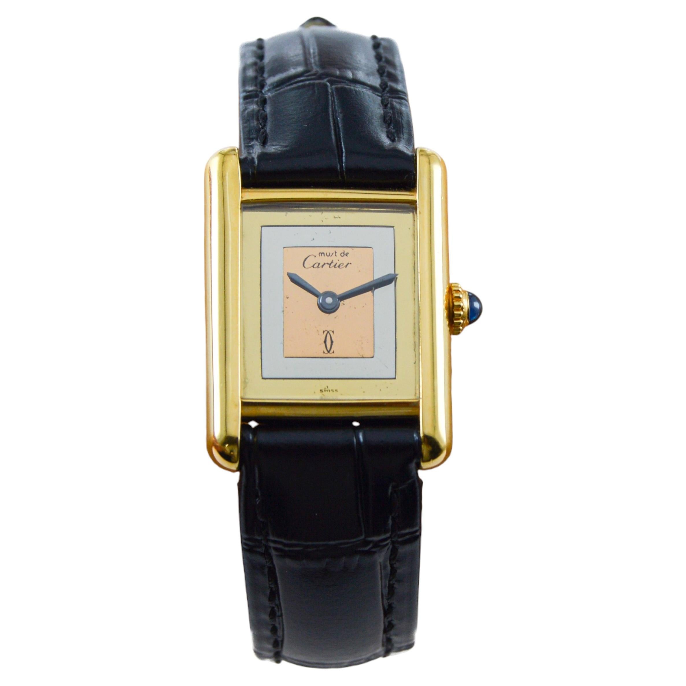 Reloj Cartier Plaque para mujer, estilo Tank clásico, de alrededor de los años 70, con