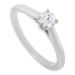 Cartier Platinum 0.26 Carat Diamond Engagement Ring