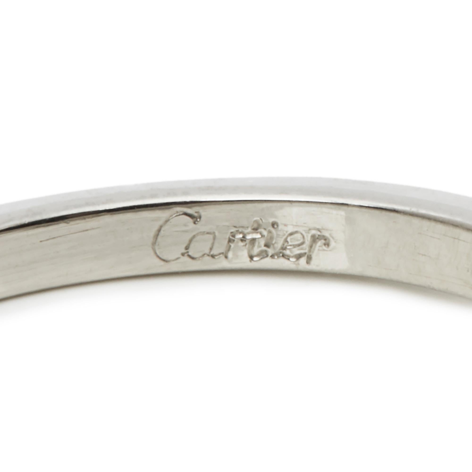 Cartier Platin 0::26 ct runder Solitär-Diamant-Verlobungsring im Brillantschliff 5