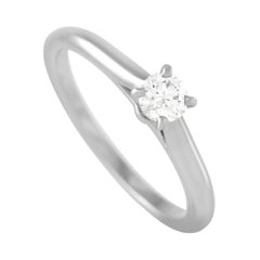 Cartier Platinum 0.29 Ct Diamond Solitaire Engagement Ring