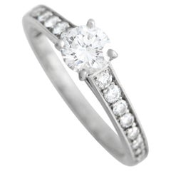 Cartier Platinum 0.60 Ct Diamond Engagement Ring