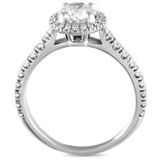 Cartier Platinum 1.18 Carat Diamond Pave Engagement Ring