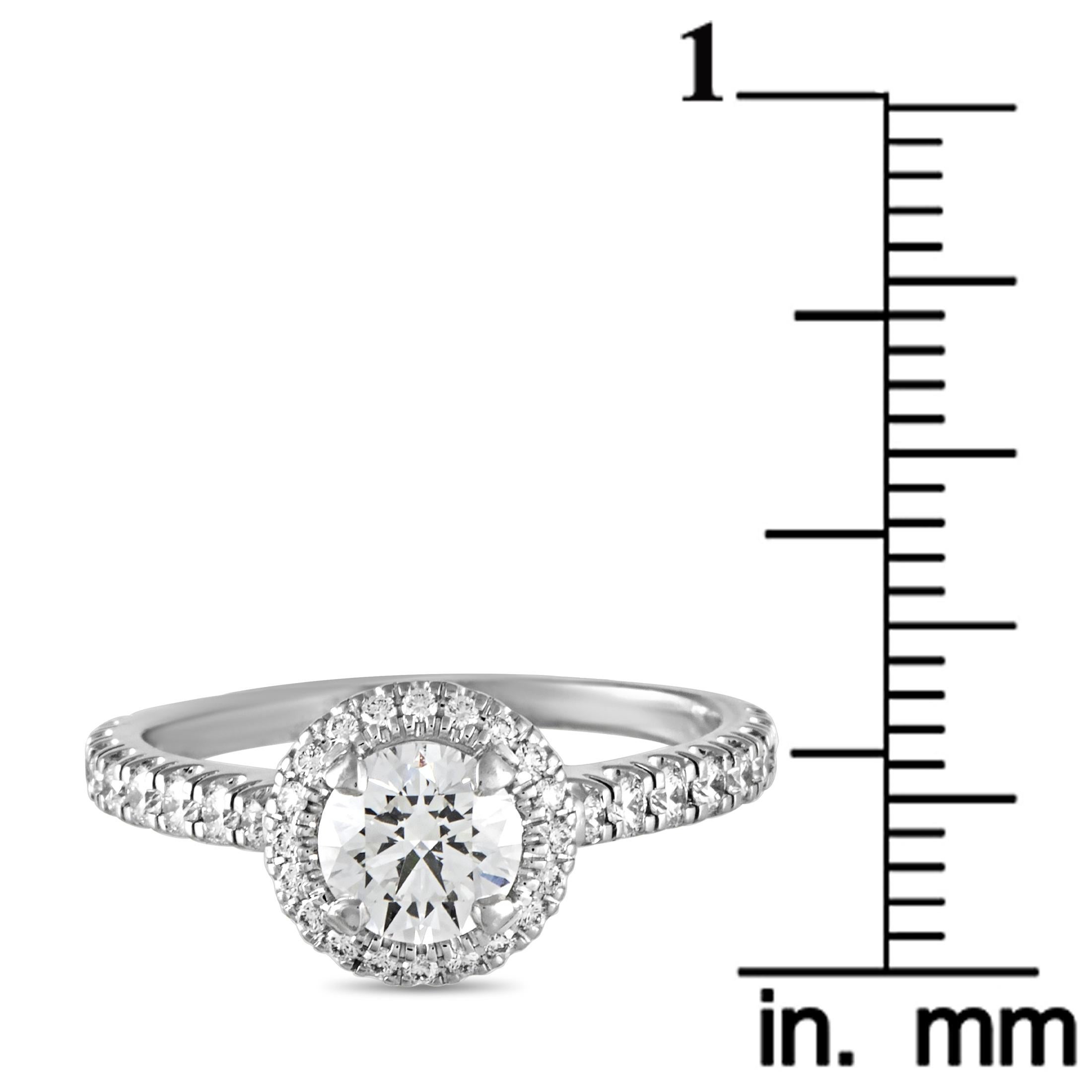 Cartier Platinum 1.18 Carat Diamond Pave Engagement Ring 1