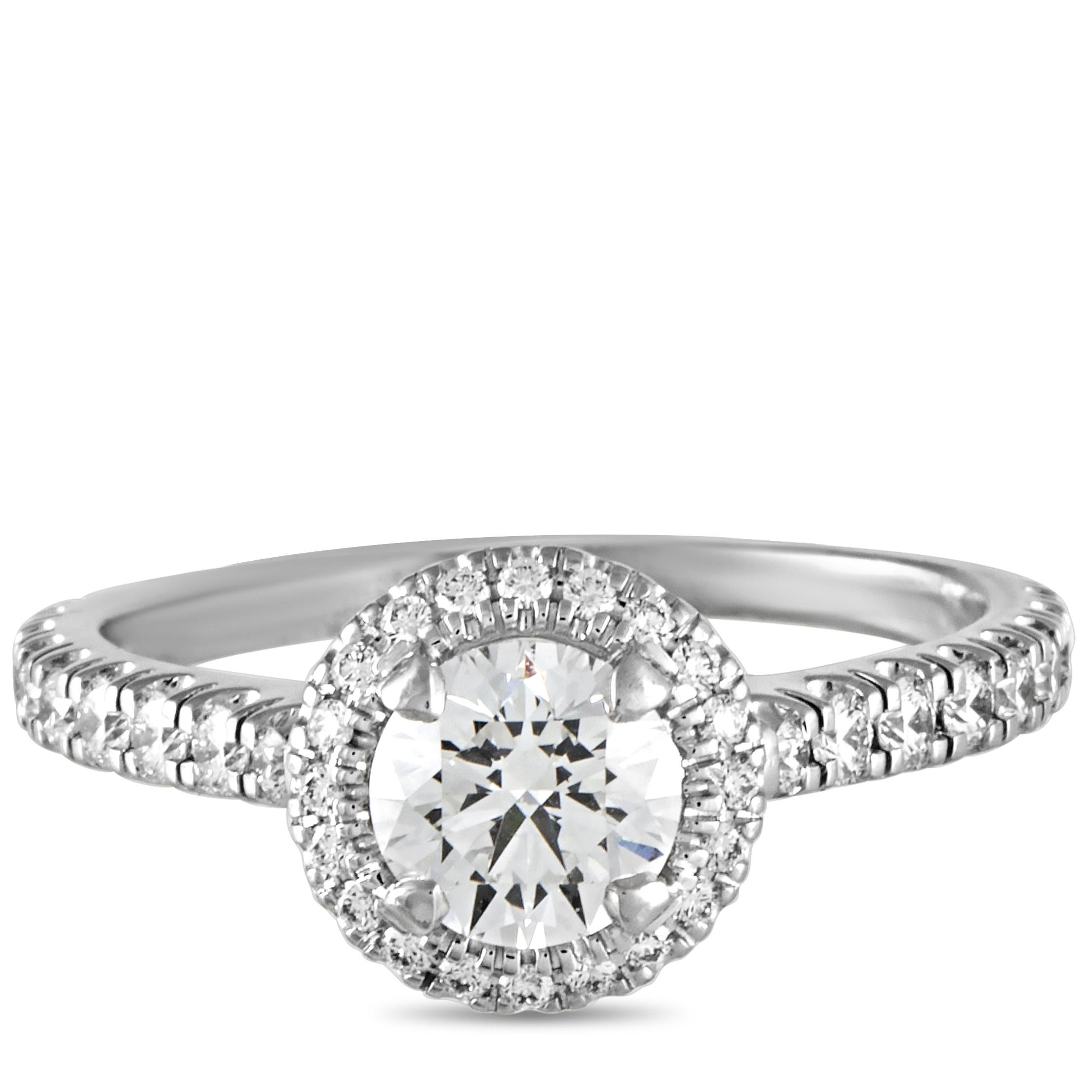 Cartier Platinum 1.18 Carat Diamond Pave Engagement Ring 2