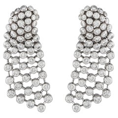 Cartier Platin 18,50 Karat Diamant-Ohrclips mit Clip