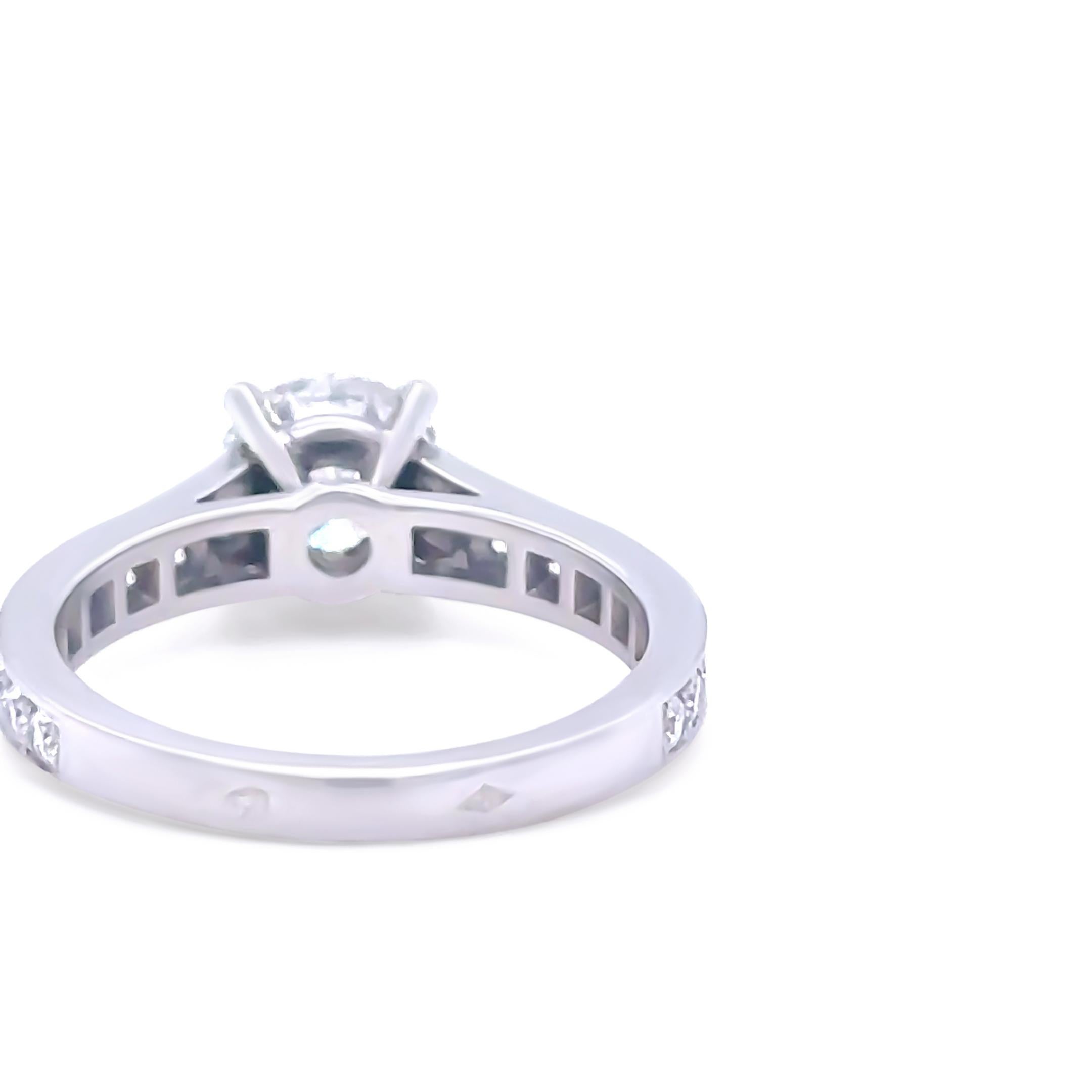 Women's Cartier Platinum 1895 Solitaire Engagement Ring 1.83ct 4.63g For Sale
