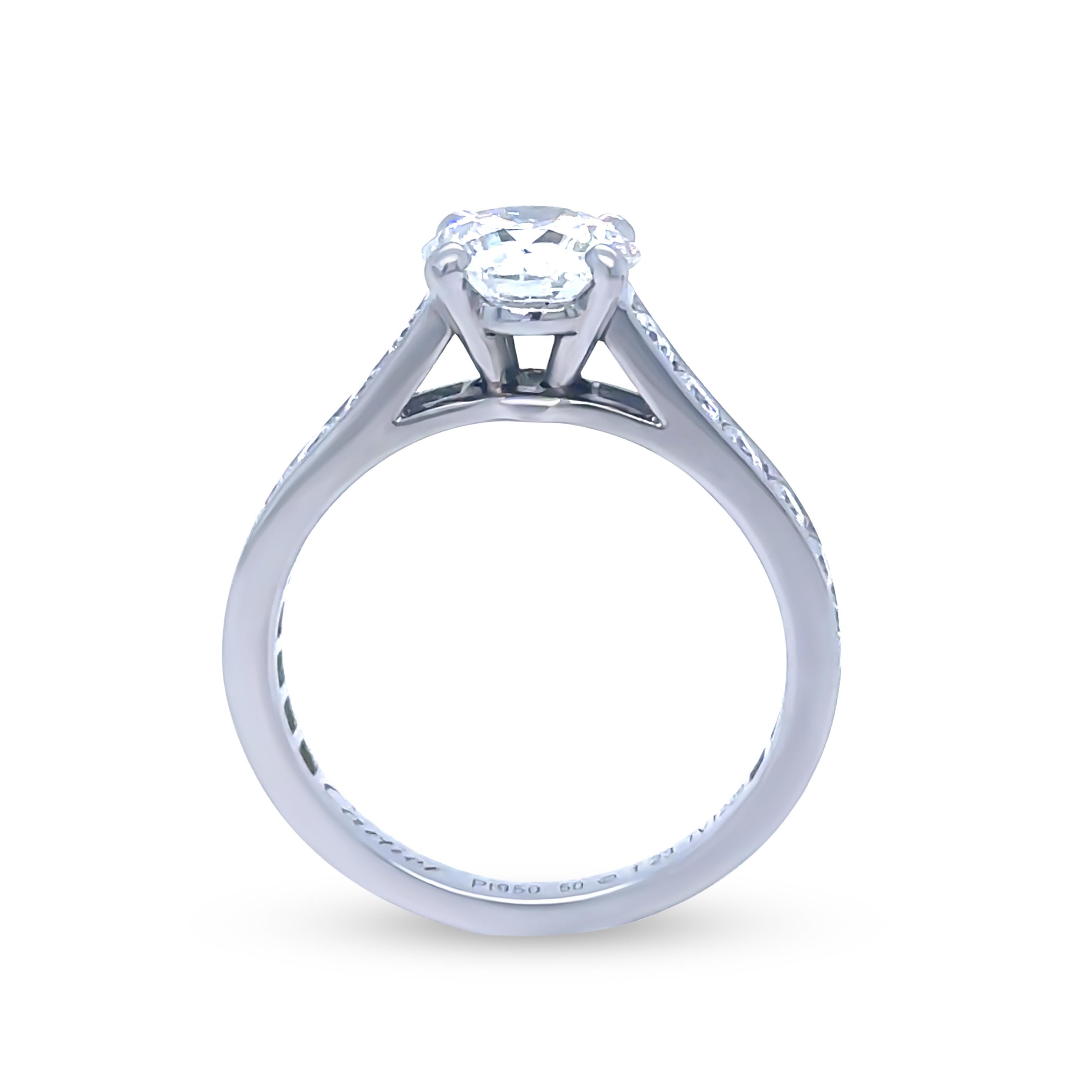 Cartier Platinum 1895 Solitaire Engagement Ring 1.83ct 4.63g For Sale 1
