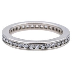 Cartier Platinum Channel Set Diamond Eternity Band Ring .40 Cts TW