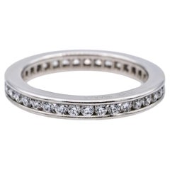 Vintage Cartier Platinum Channel Set Diamond Eternity Band Ring .40 Cts TW