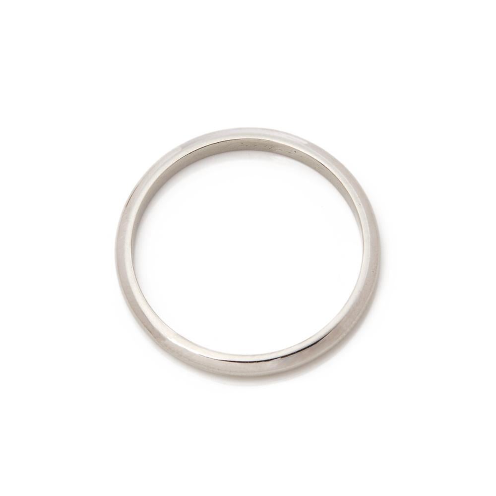 Modern Cartier Platinum 1895 Collection Wedding Band Ring
