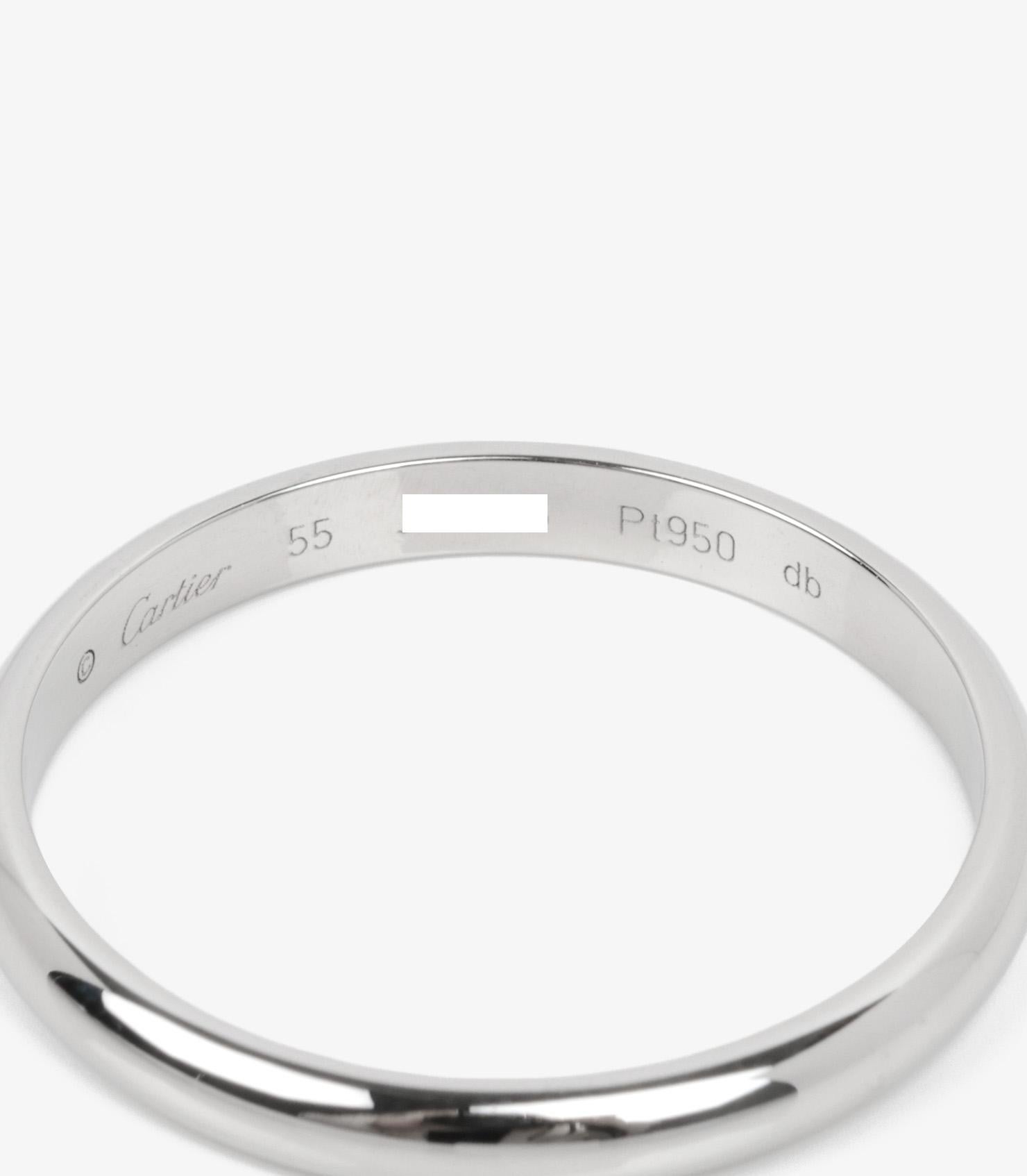 Women's or Men's Cartier Platinum 2.5mm 1895 Wedding Band Ring