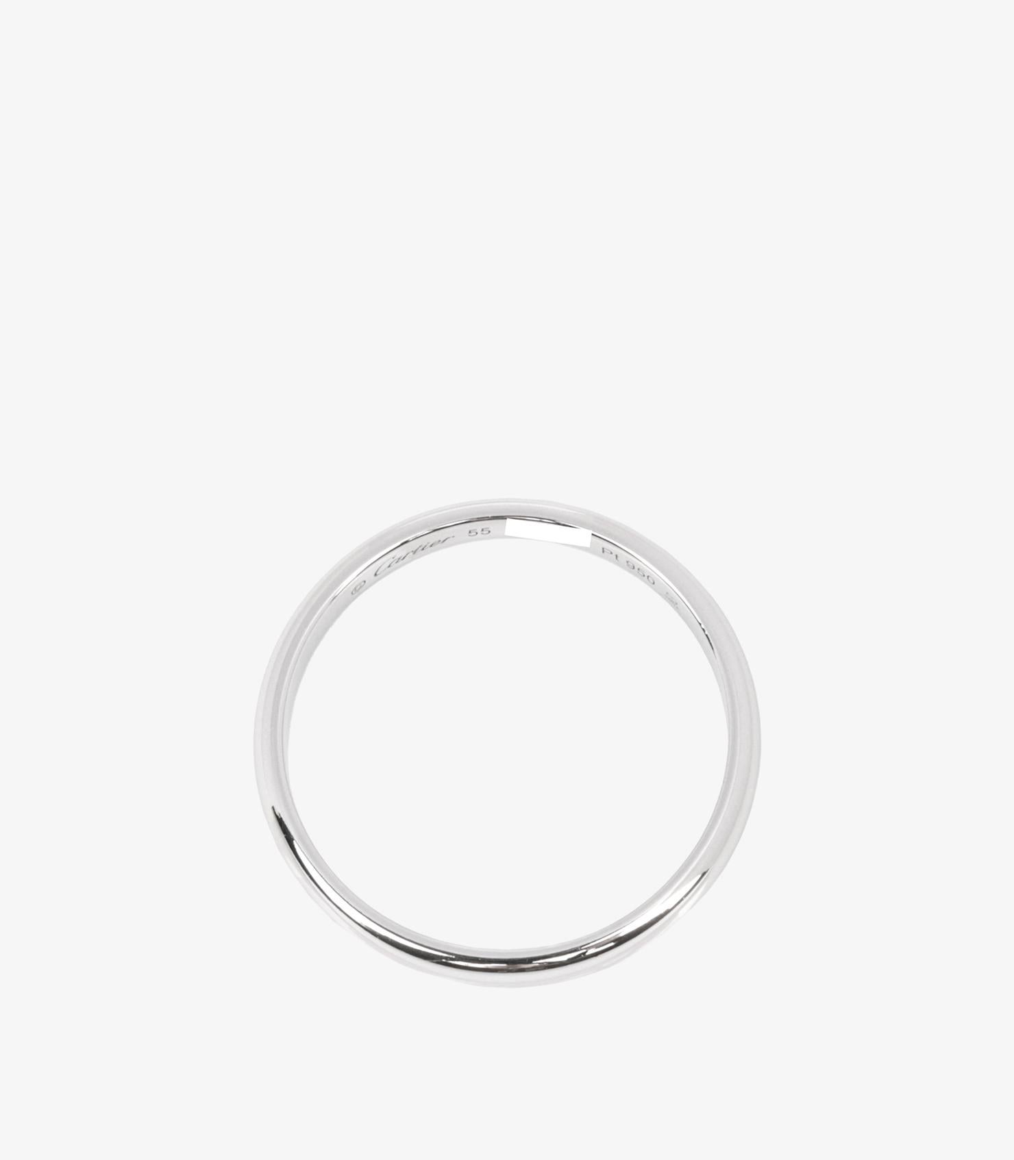 Femenino o masculino Alianza Cartier Platino 2,5 mm 1895 en venta