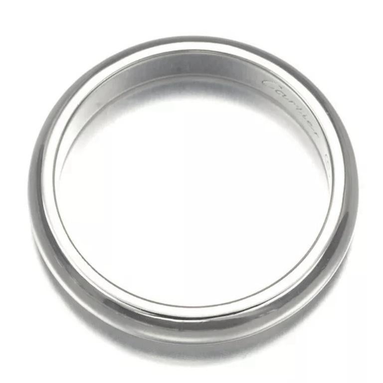 Donna Anello Cartier in platino da 3,5 mm 52, misura USA 6 in vendita