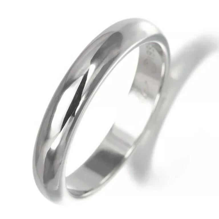 Anello Cartier in platino da 3,5 mm 52, misura USA 6 in vendita 1
