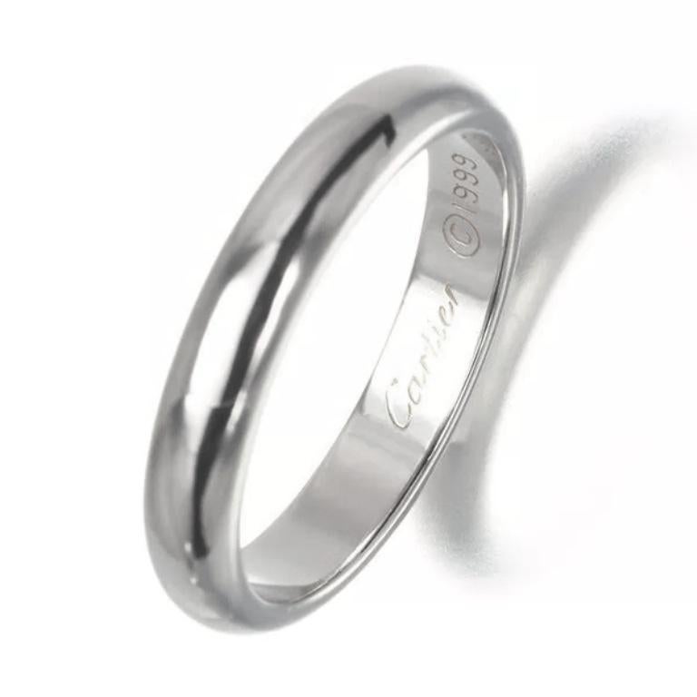 Anello Cartier in platino da 3,5 mm 52, misura USA 6 in vendita 2