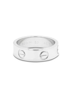 Bague « Love » Cartier en platine, 5,5 mm, taille 52